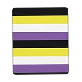 Nicht-binäres Flaggen-Mauspad mit weichem Gummirand in verschiedenen...