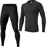 Wisebom Thermounterwäsche Herren, Atmungsaktiv Winter Skiunterwäsche Suit...