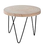 Spetebo Holz Blumentopfständer 23x18 cm - Tisch mit Baumscheibe -...