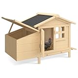 IDMarket - Hühnerstall auf Stelzen mit Legenest aus Holz: Schützt Hühner...