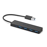 Anker 4-Port USB 3.0 Ultra Flacher Datenhub, Geeignet für Macbook, Mac...