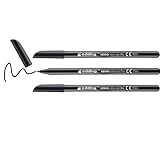 edding 1200 Fasermaler fein - schwarz - Packung mit 3 Stiften - Rundspitze...