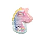 Herz & Heim® Badebombe Einhorn – Bunte Sprudelbad-Kugel mit Erdbeerduft...