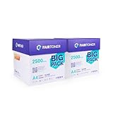 FairToner Kopierpapier 5000 Blatt DIN-A4 80g, Weiß (10 x 500 Blatt / 10er...