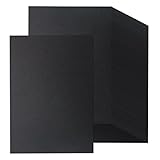 200 x Tonpapier Schwarz A4 120g, Schwarzes Bastelpapier zum Basteln & Malen...