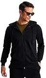 Björn Swensen Kapuzenpullover Herren Sweatjacke mit Kapuze Zip Hoodie...