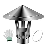 Regenhaube 50-160 Mm Schornsteinabdeckung In Edelstahl 201, Rund Kamindach...