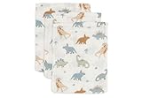 Jollein 536-848-67100 Waschlappen/Waschhandschuhe 3er Set Dino - Roarsome...