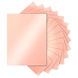 Silunkia 28 Blatt rosa schimmernder Karton, 8,5 x 11 cm, Bastelpapier, 41,7...