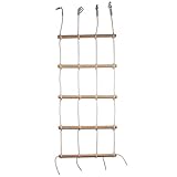 small foot Kletterwand mit 4 stabilen Seilen und 5 robusten Holzstangen,...