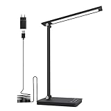 Shuwomart Schreibtischlampe LED Dimmbar Tischlampe 5 Farben und 10...