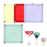 xowwyue Weinglas Abdeckhauben | 4 Stück Charmante Glasabdeckungen Für...