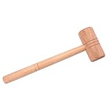 Holz Hammer Werkzeug, 8x25cm Hand Schmuck Hammer, Rundkopf Holzhammer, DIY...