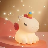 AmmToo Nachtlicht Kinder Einhorn Nachtlampe - Einhorn Lampe Dimmbar Timer,...