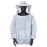 URPIZY Imker Schutzanzug Set 2 Teilig Mit Rundhut Schleier Imkerjacke...