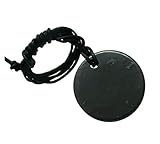 DOJA Barcelona | Schungit Anhänger & Kette Rund 32mm | Edel Schungit...