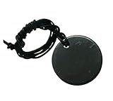 DOJA Barcelona | Schungit Anhänger | Schungit Kette Rund 32mm | Edel...