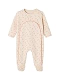 Vertbaudet Bio-Kollektion: Baby Strampler aus geblümtem Sweat wollweiß 62