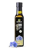Kräuterland Bio Leinöl 250ml, bio Leinsamen, kaltgepresst, mild und...