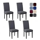 AMFUN Stretch Stuhlhussen für Esszimmerstühle, Stuhlhussen 4er Set,...
