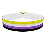 Non Binary - Flagge Stoffarmband - Wasserfestes Satinarmband - LGBTQ...