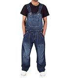 Generisch Herren Denim Latzhose Overalls Jeanshose Männer Cargo Jeans...