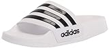 adidas Adilette Shower Slides Sandal, White/Black/Black, 4 US Unisex Big...