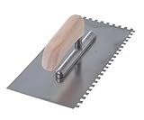 Aqbau® Zahnglättekelle 6x6 mm mit Holzgriff Glättekelle gezahnt...