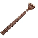 Abaodam Teleskopischer Rückenkratzer aus Holz Ausziehbarer Kratzgriff für...