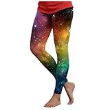 Galaxy Leggings Damen - Galaxy Kostüm Damen Bedruckte Bunte Leggings -...