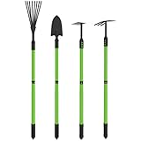 Outsunny Gartenwerkzeug-Set 4 Stück Gartengeräte-Set mit Schaufel...