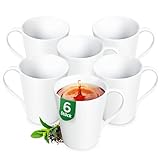 KONZEPT Kaffeebecher aus Porzellan, 280 ml, Set 6er, Kaffee-Tassen zum...