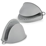 AUAUY 1 Paar Silikon Ofenhandschuhe Verdicken, Mini-Ofenhandschuh...
