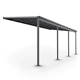 Juskys Terrassenüberdachung Borneo 6x3 m — Sonnenschutz aus Aluminium...