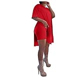 MJGkhiy Damen Jumpsuit 2 Stück Elegante Mode Set Sportshorts Set Damen...