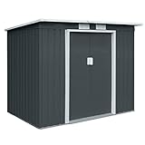 HATTORO P100 Gartenhaus mit Pultdach, Geräteschuppen 213x130x173cm,...