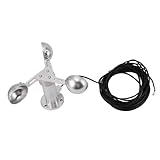 Windgeschwindigkeitssensor 3-Tassen-Anemometer 0-3,8 V Analogausgang,...