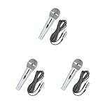 NeaxgeandX 3 Set Karaoke-Mikrofon Premium mit 3M Kabel Gesang Dynamisches...