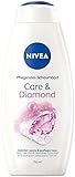 NIVEA Care & Diamond Pflegendes Schaumbad (750 ml), Cremebad mit und...