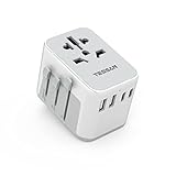 TESSAN Reiseadapter Weltweit, Reisestecker Adapter Weltweit mit 2 USB A und...