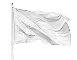 PHENO FLAGS Weiße Fahne zum selber gestalten - Wetterfeste Fahne 90x150 cm...