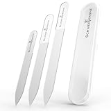 SCHWERTKRONE® 3er Set Glasnagelfeilen [SCHONEND & LANGLEBIG] - Glasfeile...