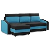 Mebligo - Ecksofa mit Schlaffunktion und Bettkasten Orion, Eckcouch...