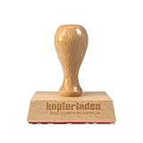 Holzstempel 60 x 40mm mit Wunschtext und Logo personalisieren - Stempel mit...