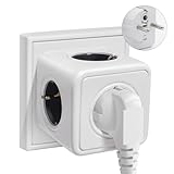 URLINE Steckdosenwürfel ohne Kabel.5 in 1 Steckdosenadapter für...