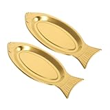COLLBATH 2 Stück Fischförmige Servierplatte Großer und Grillteller für...