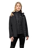 Jack Wolfskin Damen Glaabach 3-in-1 W Jacket, Schwarz, XL EU