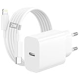 iPhone Ladegerät, iPhone Schnellladegerät und Lightning Ladekabel 2M für...