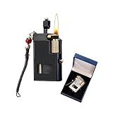 Vintage-Schleifrad-Kerosin-Sturmfeuerzeug mit durchsichtigem Tank und...