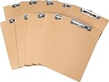 Amazon Basics Hartplatten-Klemmbrett - 10er-Pack, Braun